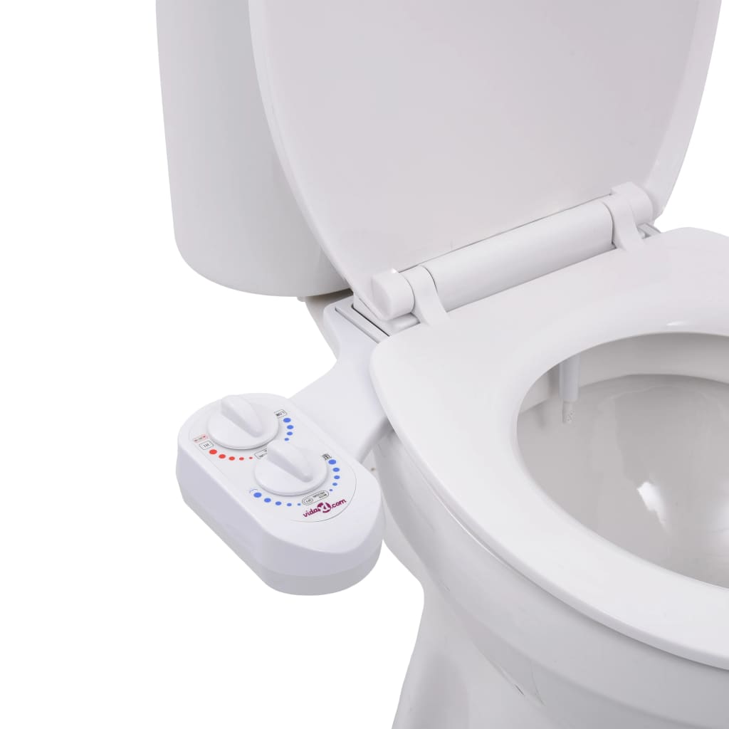 vidaXL Приставка биде за тоалетна единична дюза за гореща/студена вода