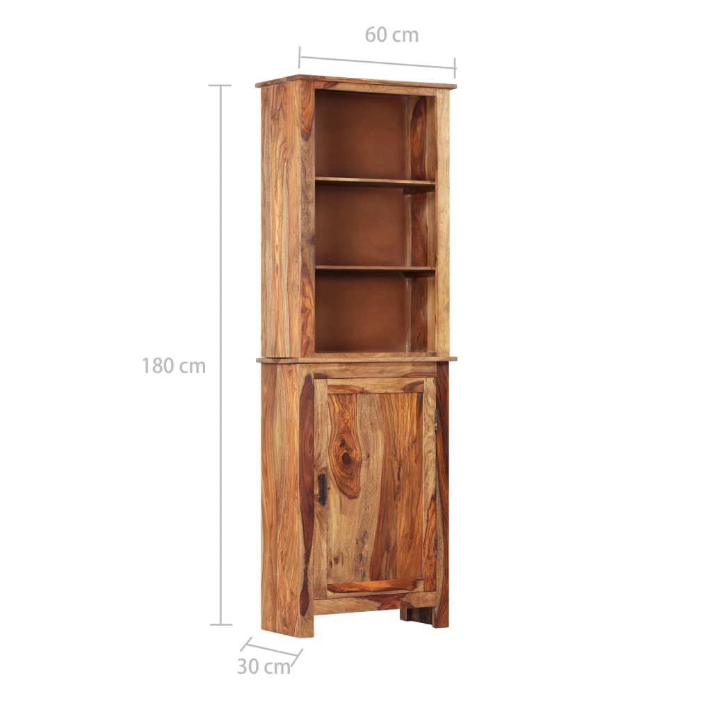 vidaXL Висок шкаф, 60x30x180 см, шишамово дърво масив