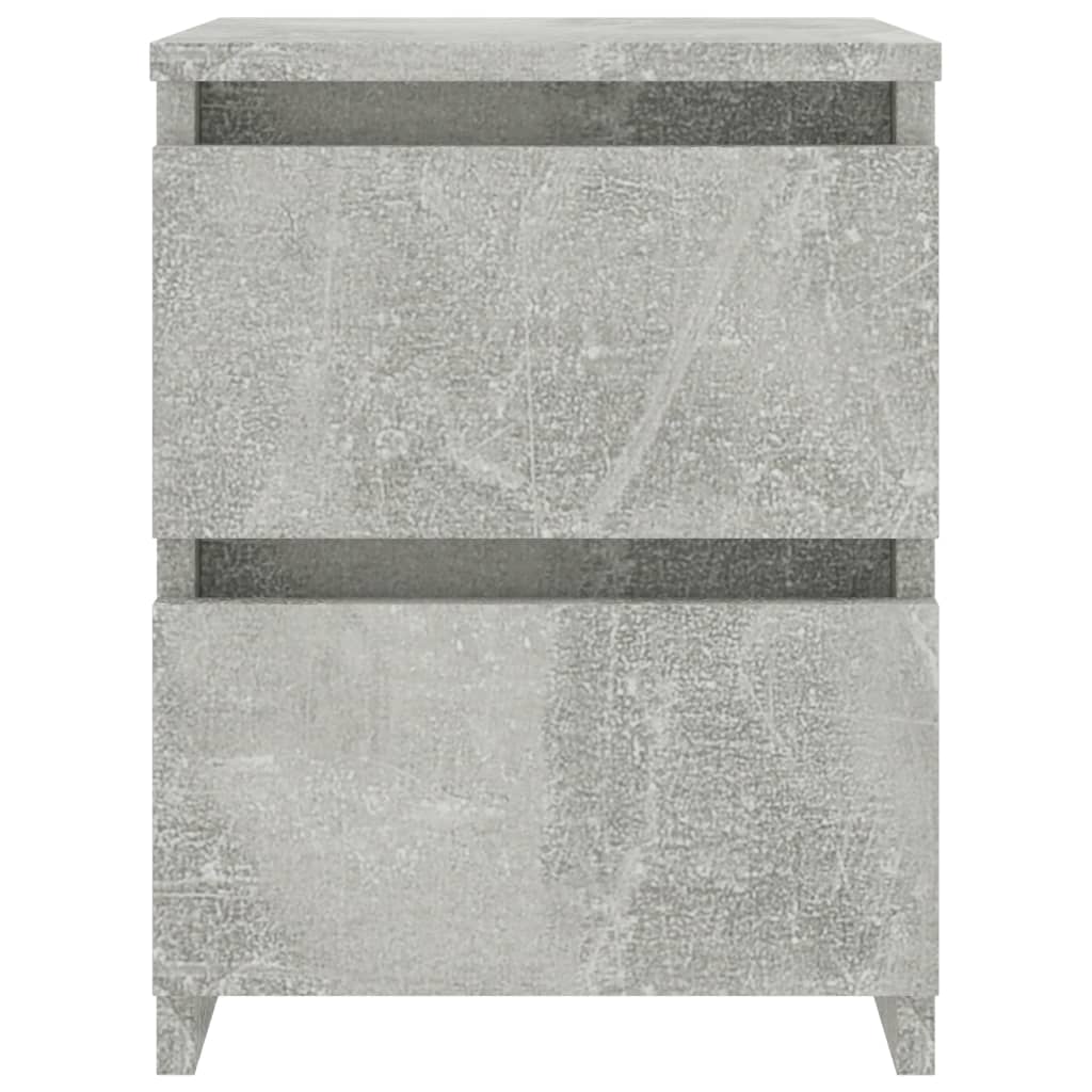 vidaXL Нощно шкафче, бетонно сиво, 30x30x40 см, ПДЧ