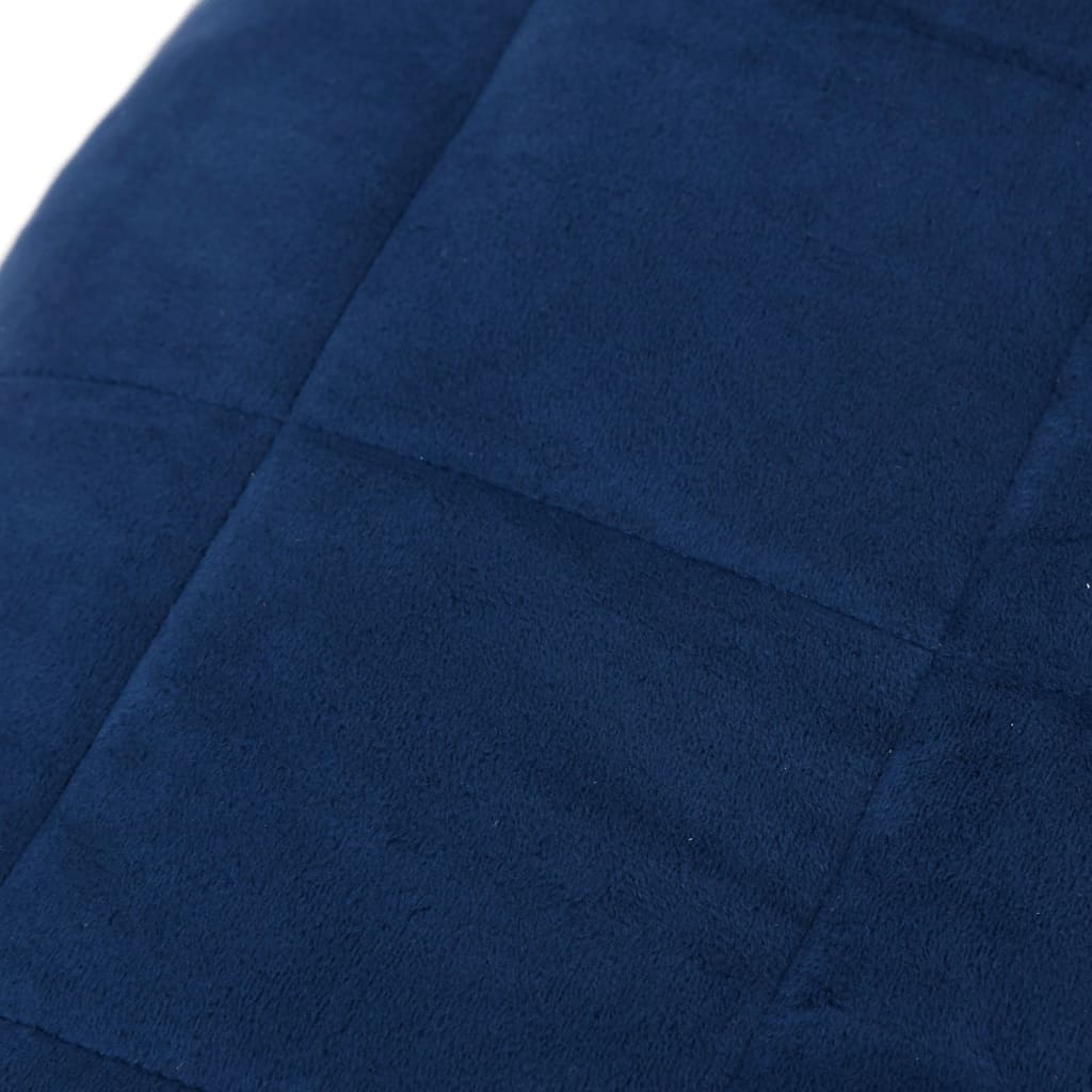 vidaXL Утежнено одеяло синьо 220x260 см 15 кг плат