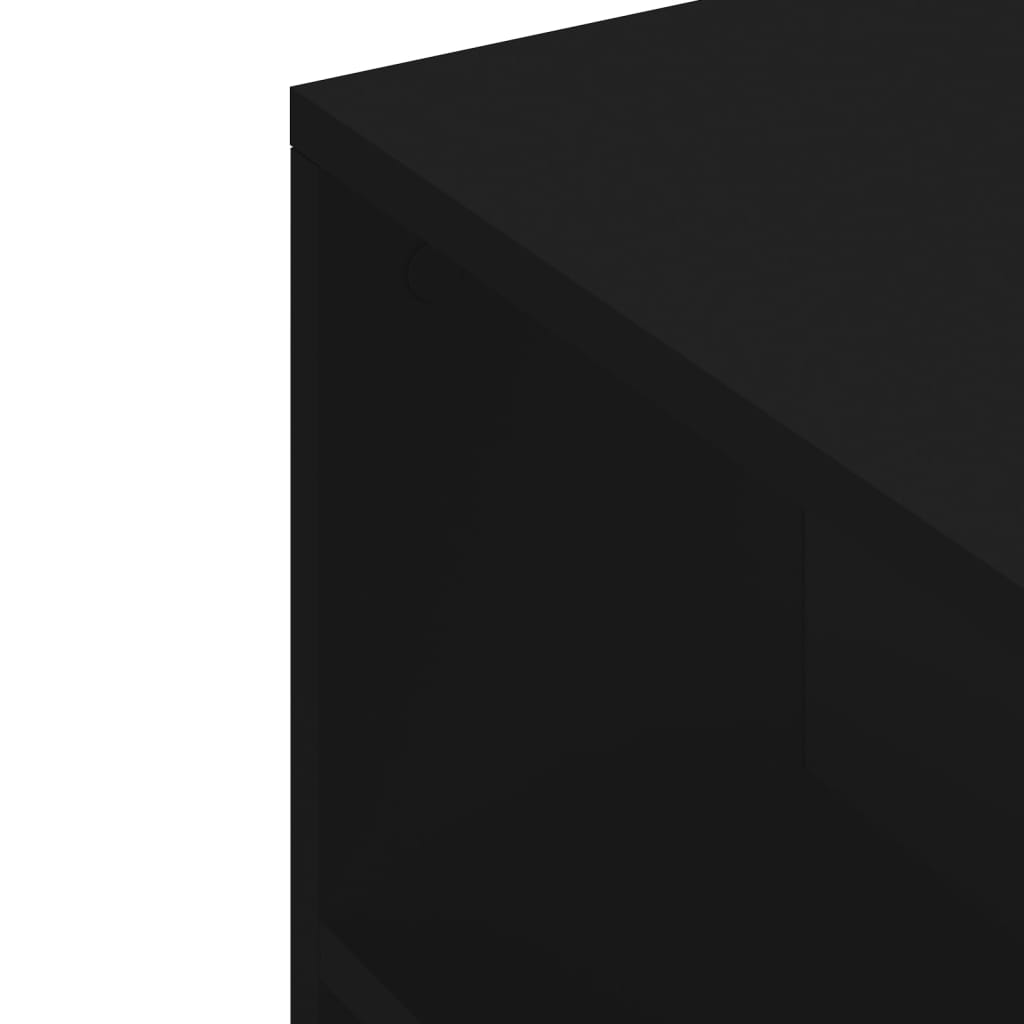 vidaXL ТВ шкаф, черен, 102x34,5x43 см, инженерно дърво