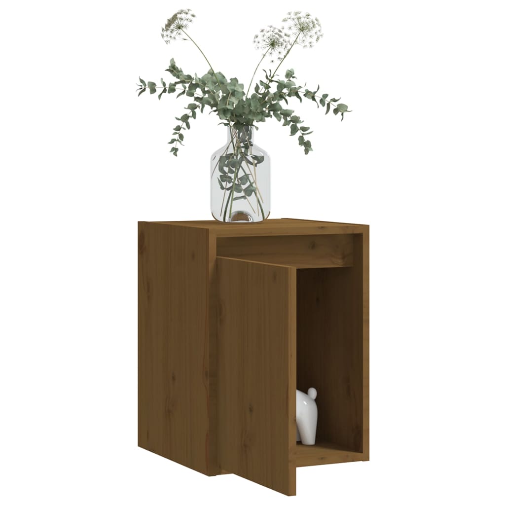 vidaXL Стенен шкаф, меденокафяв, 30x30x40 см, борово дърво масив