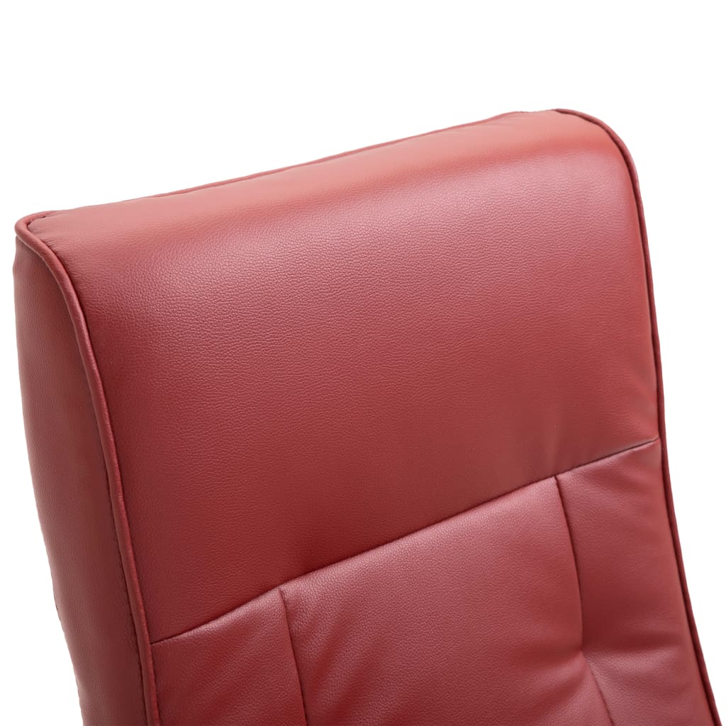 vidaXL Масажен стол, виненочервен, изкуствена кожа