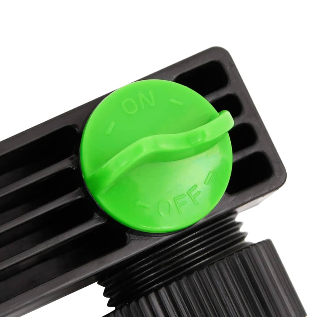 vidaXL 4-посочен адаптер за кран зелен и черен 19,5x6x11 см ABS и PP