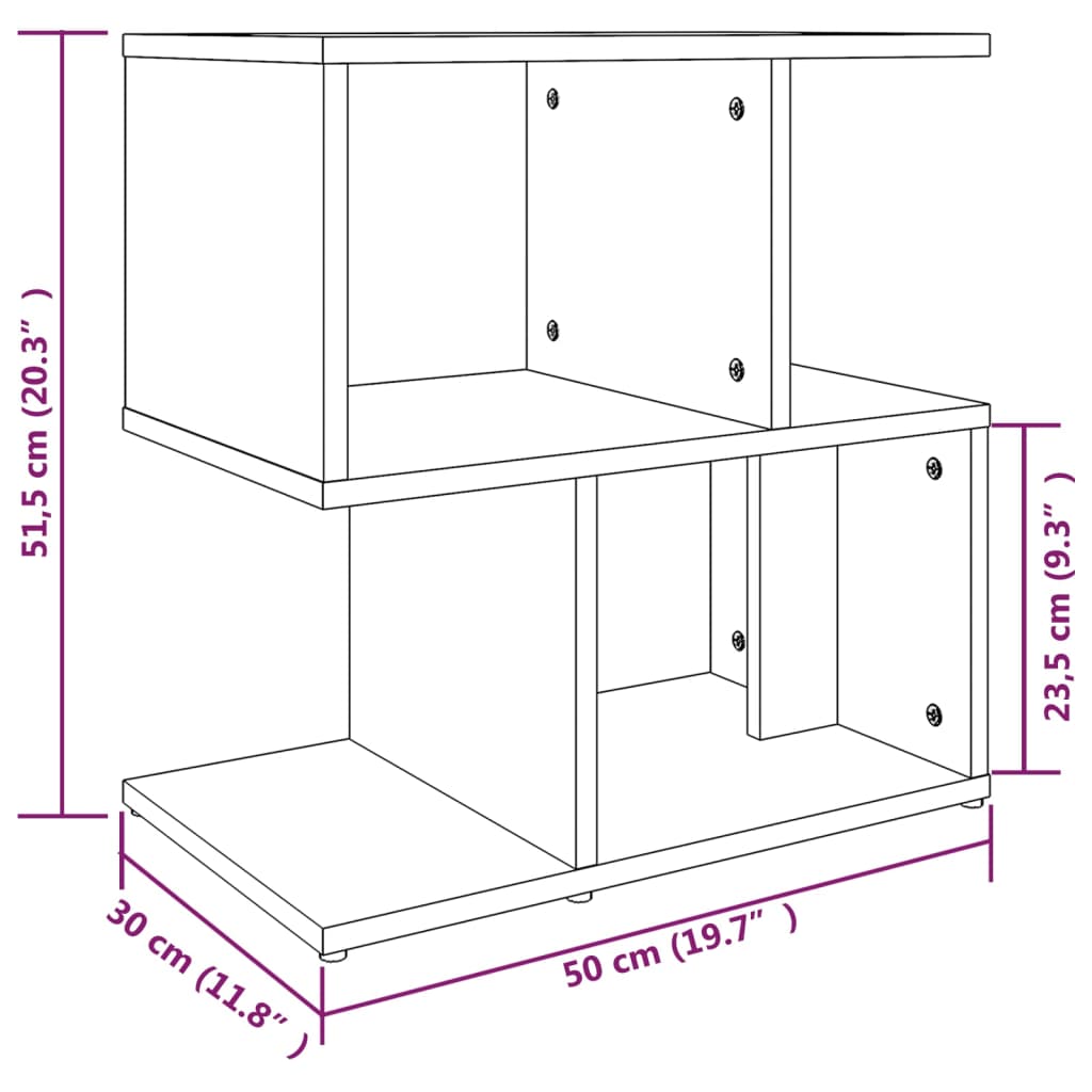 vidaXL Нощни шкафчета, 2 бр, кафяв дъб, 50x30x51,5 см, инженерно дърво