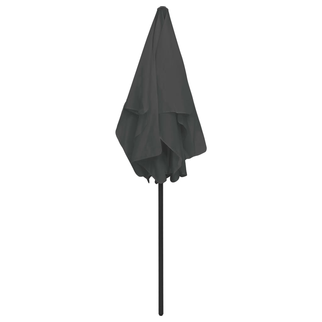 vidaXL Плажен чадър антрацит 180x120 см