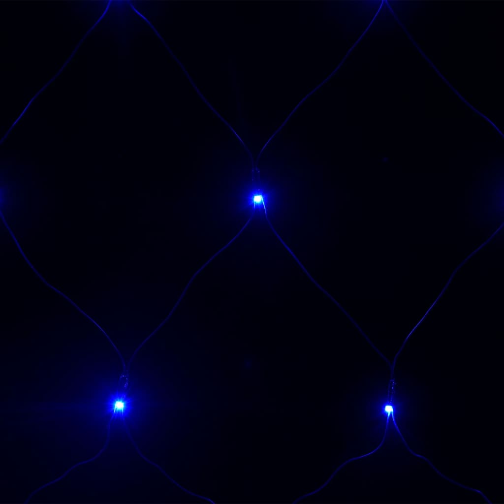 vidaXL Коледна светеща мрежа, синя, 3x3 м, 306 LED, за закрито/открито