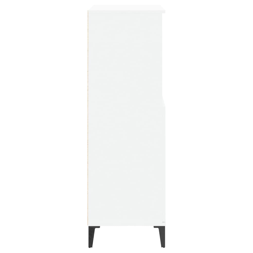 vidaXL Висок шкаф, бял, 60x36x110 см, инженерно дърво