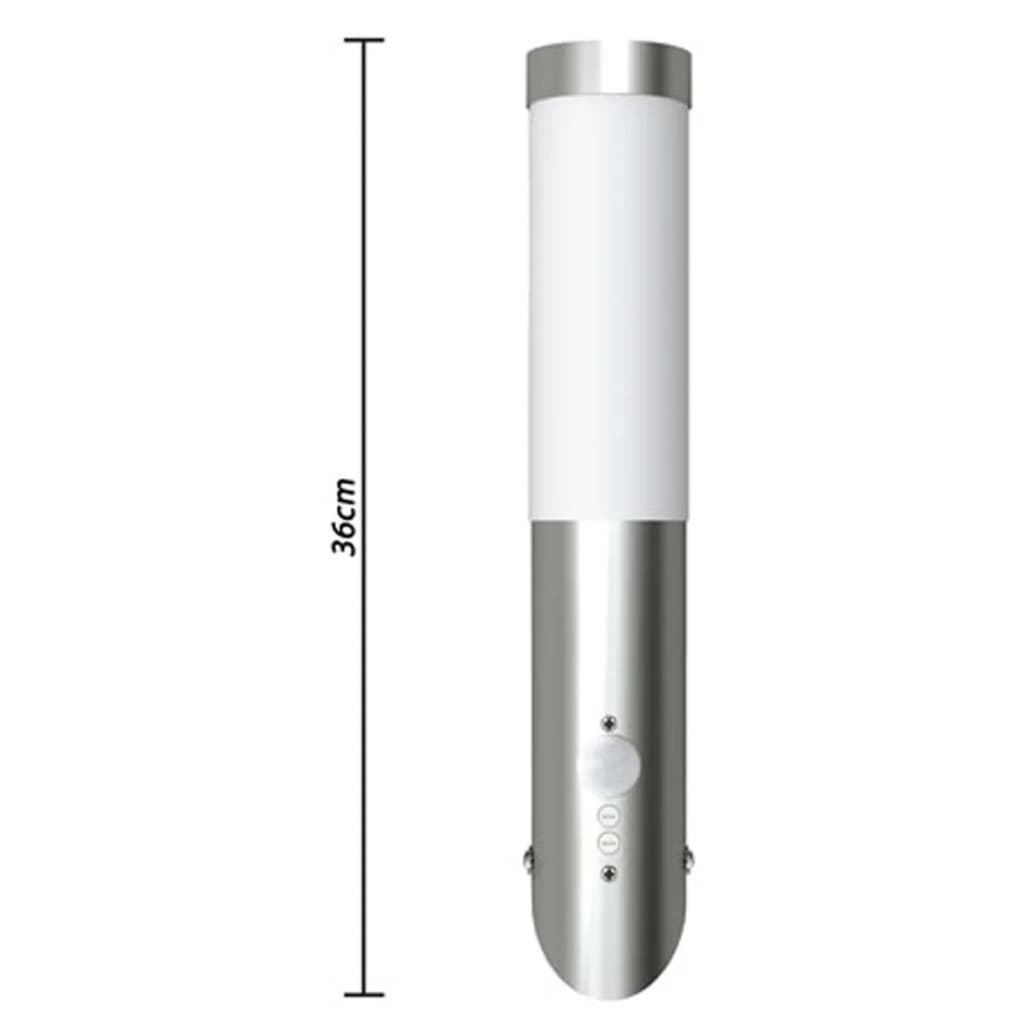 Стенни лампи със сензор за движение, 6 х 36 см – 2 броя