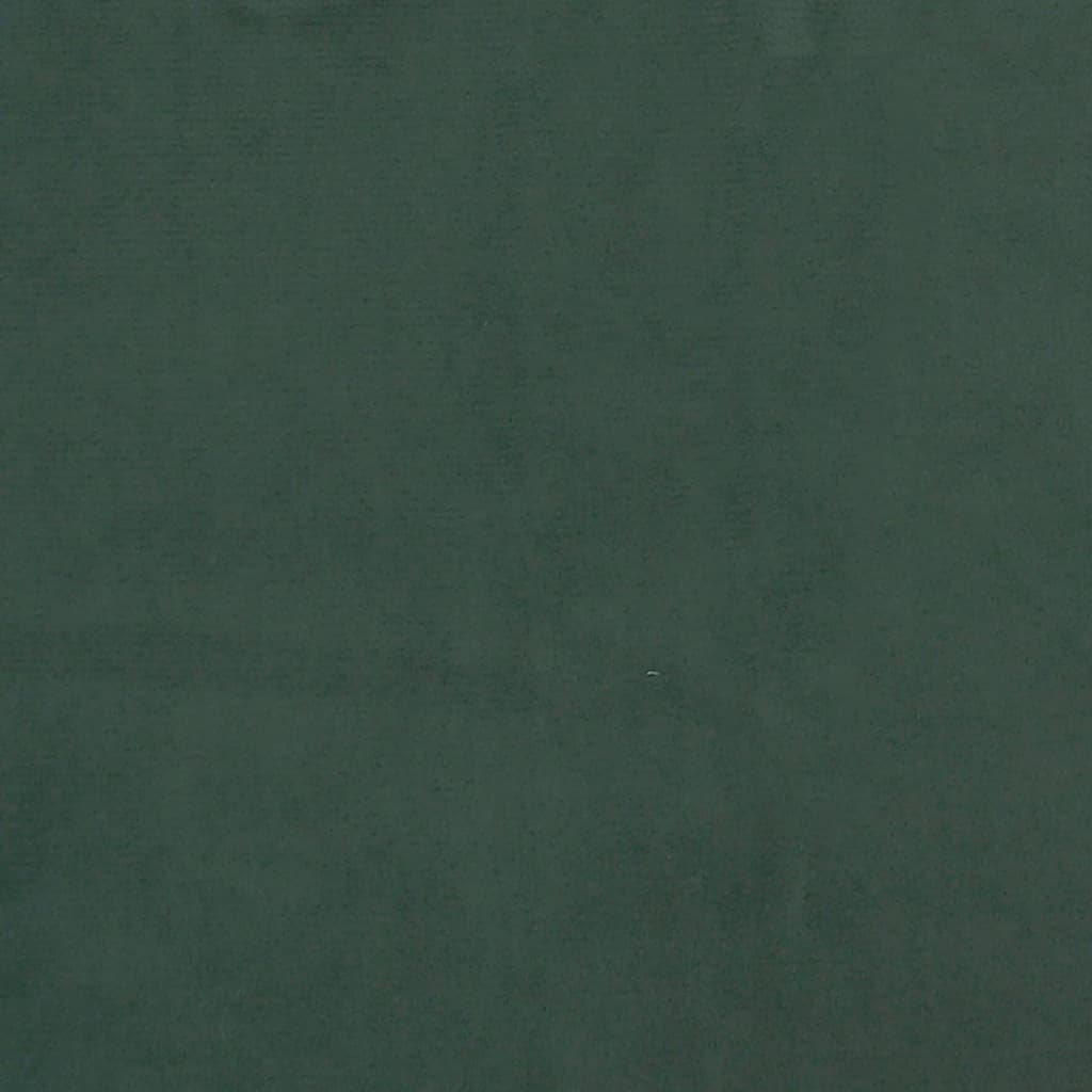 vidaXL Горна табла за легло с уши, тъмнозелена,203x16x118/128см,кадифе