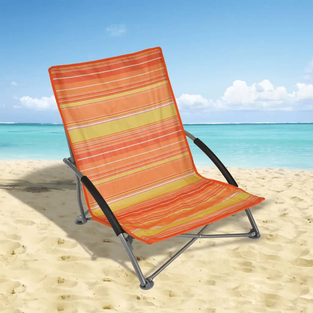 HI Сгъваем плажен стол, оранжев, 65x55x25/65 см