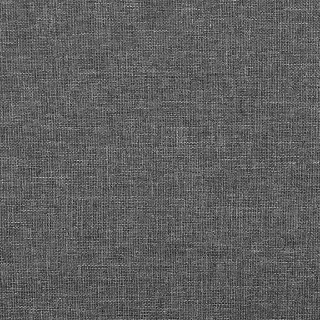 vidaXL Горни табли за легло, 2 бр, тъмносиви, 80x7x78/88 см, плат