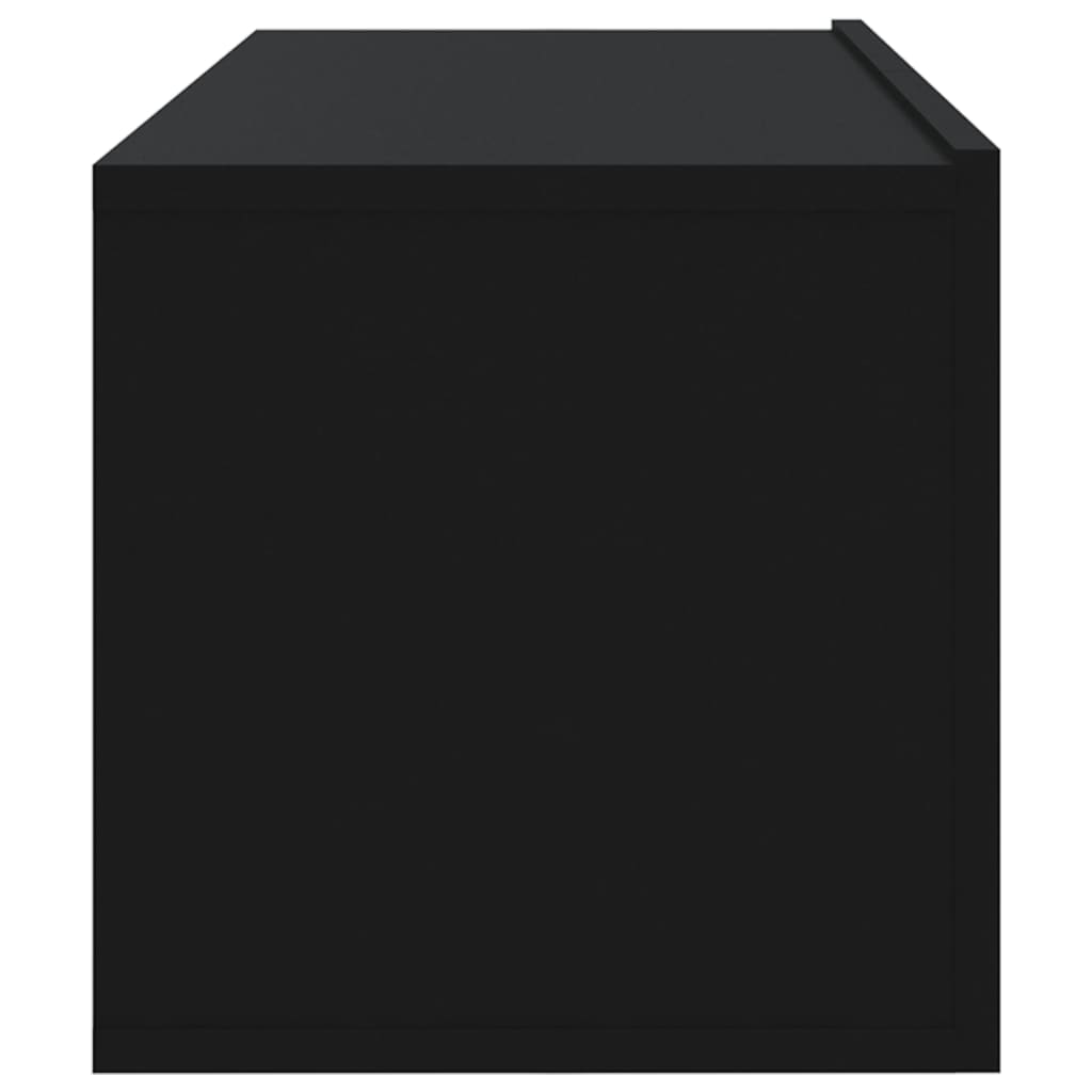 vidaXL Стенни ТB шкафове, 2 бр, черни, 100x30x30 см, инженерно дърво