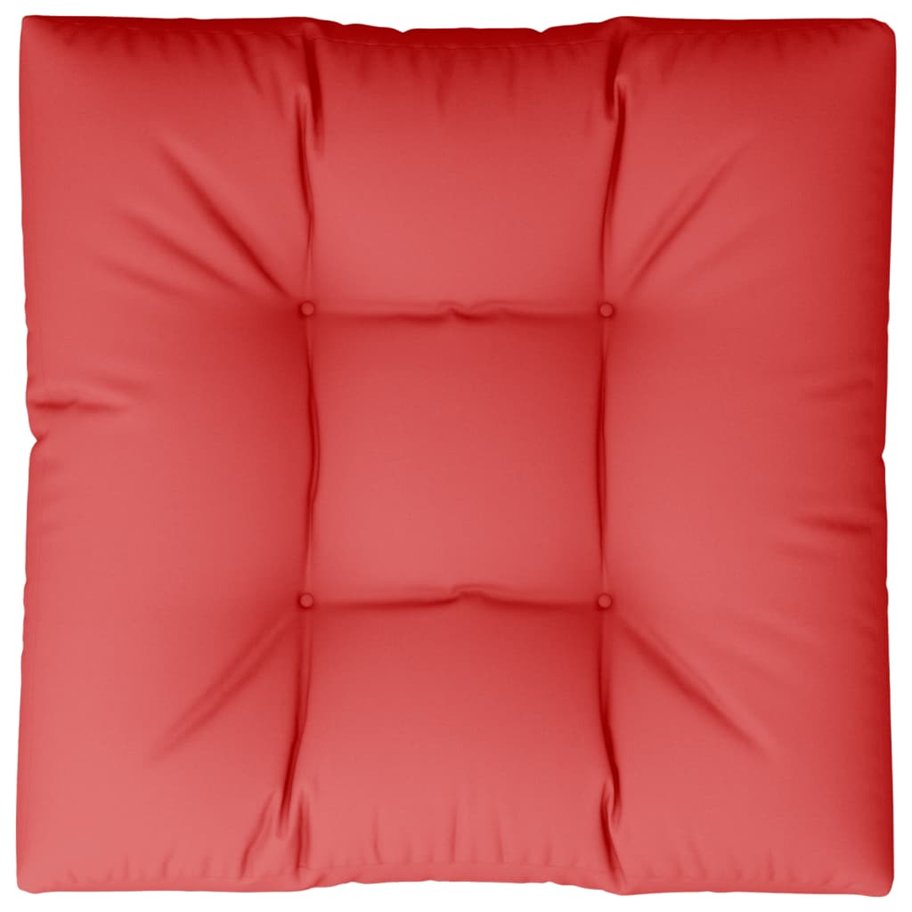 vidaXL Палетна възглавница, червена, 80x80x12 см, текстил