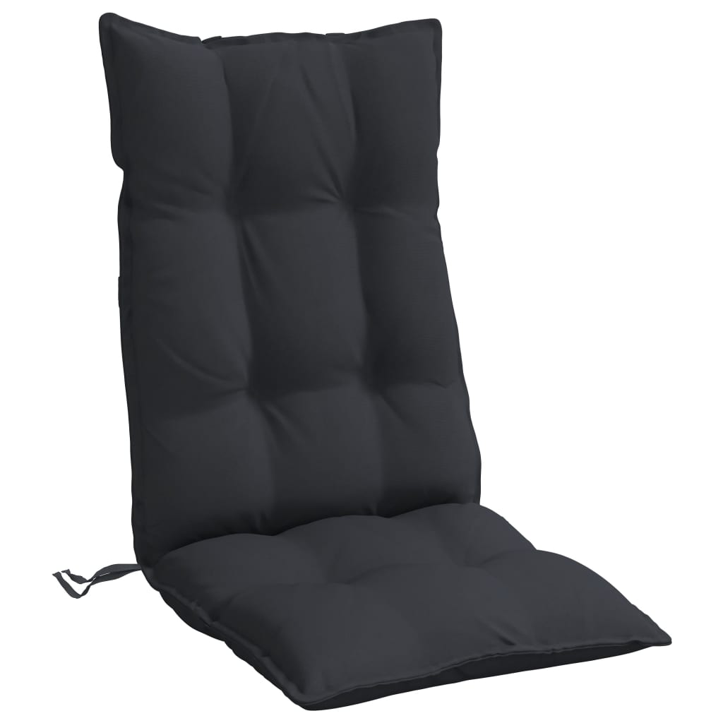 vidaXL Възглавници за стол с висока облегалка 4 бр черни Оксфорд плат