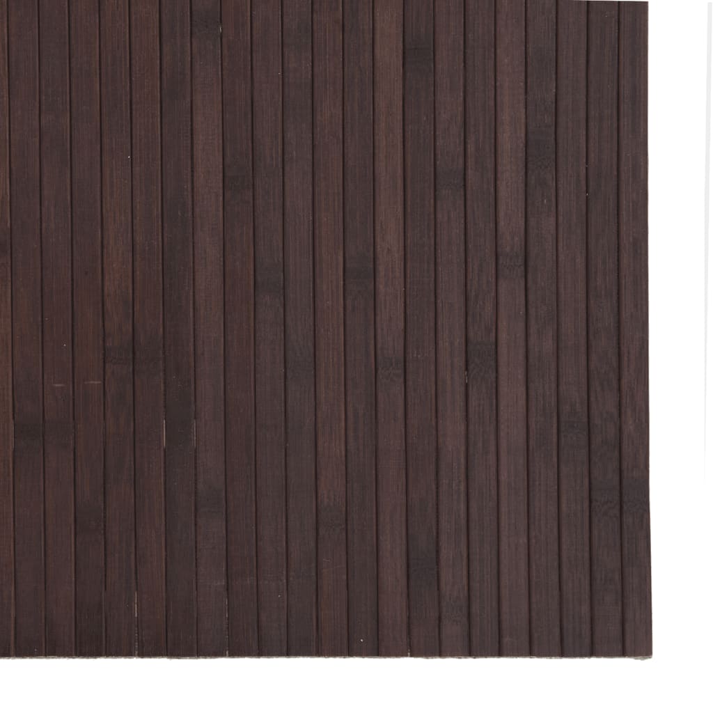 vidaXL Килим, правоъгълен, тъмнокафяв, 80x200 см, бамбук