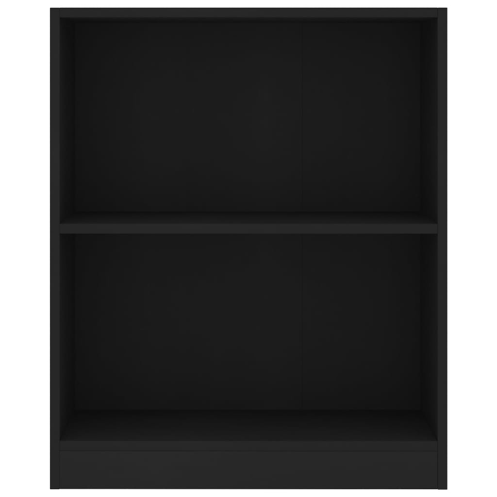 vidaXL Етажерка за книги, черна, 60x24x76 см, инженерно дърво