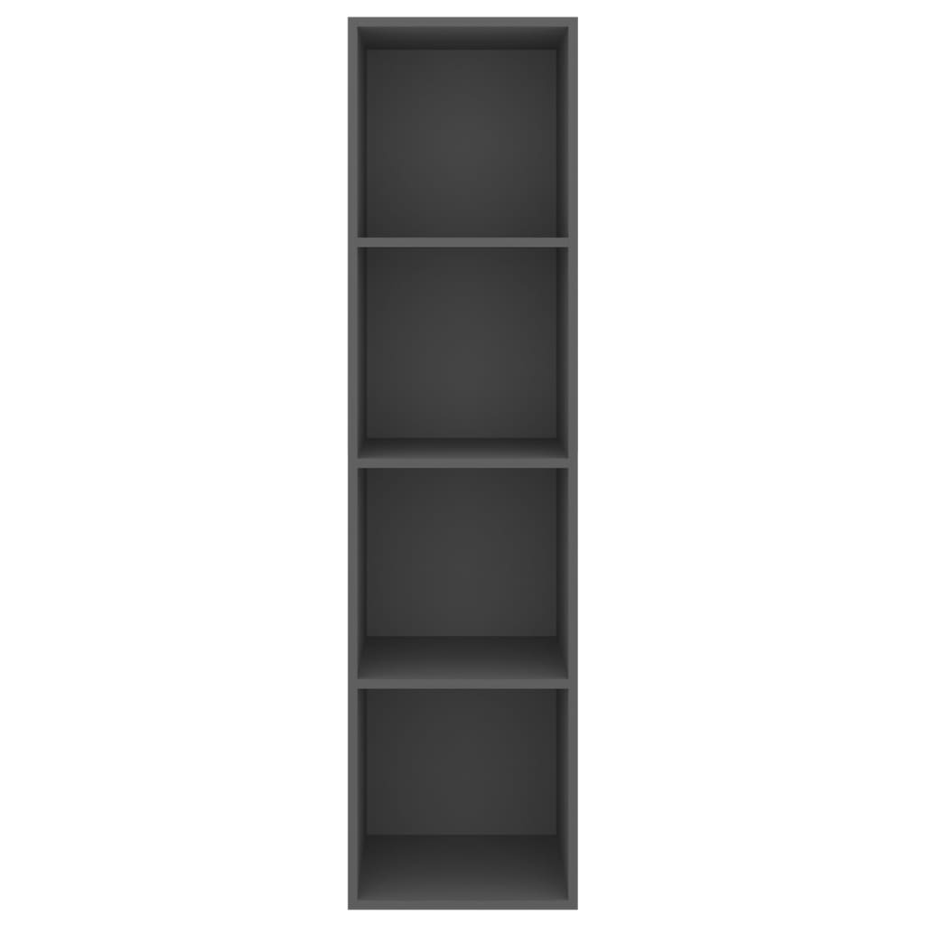 vidaXL ТВ шкаф за стенен монтаж, сив, 37x37x142,5 см, ПДЧ