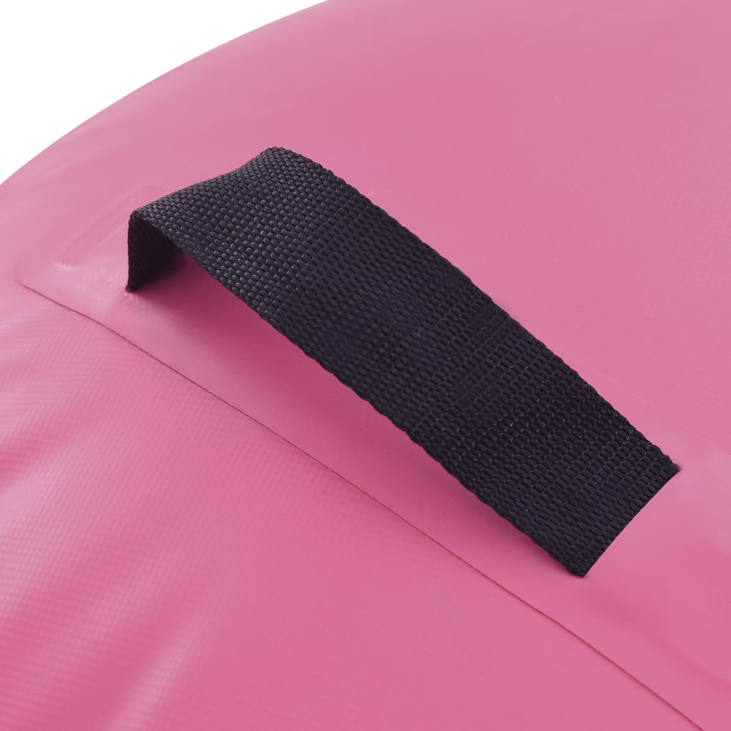 vidaXL Надуваем гимнастически дюшек с помпа 120x75 см PVC розов