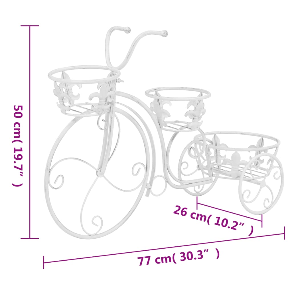 vidaXL Цветарник във формата на колело, винтидж стил, метал