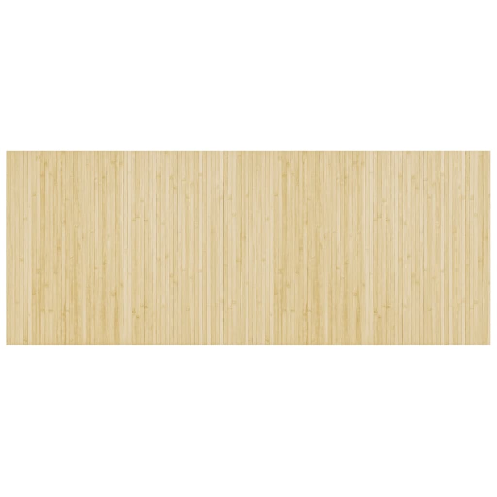 vidaXL Килим, правоъгълен, светъл натурален, 80x200 см, бамбук
