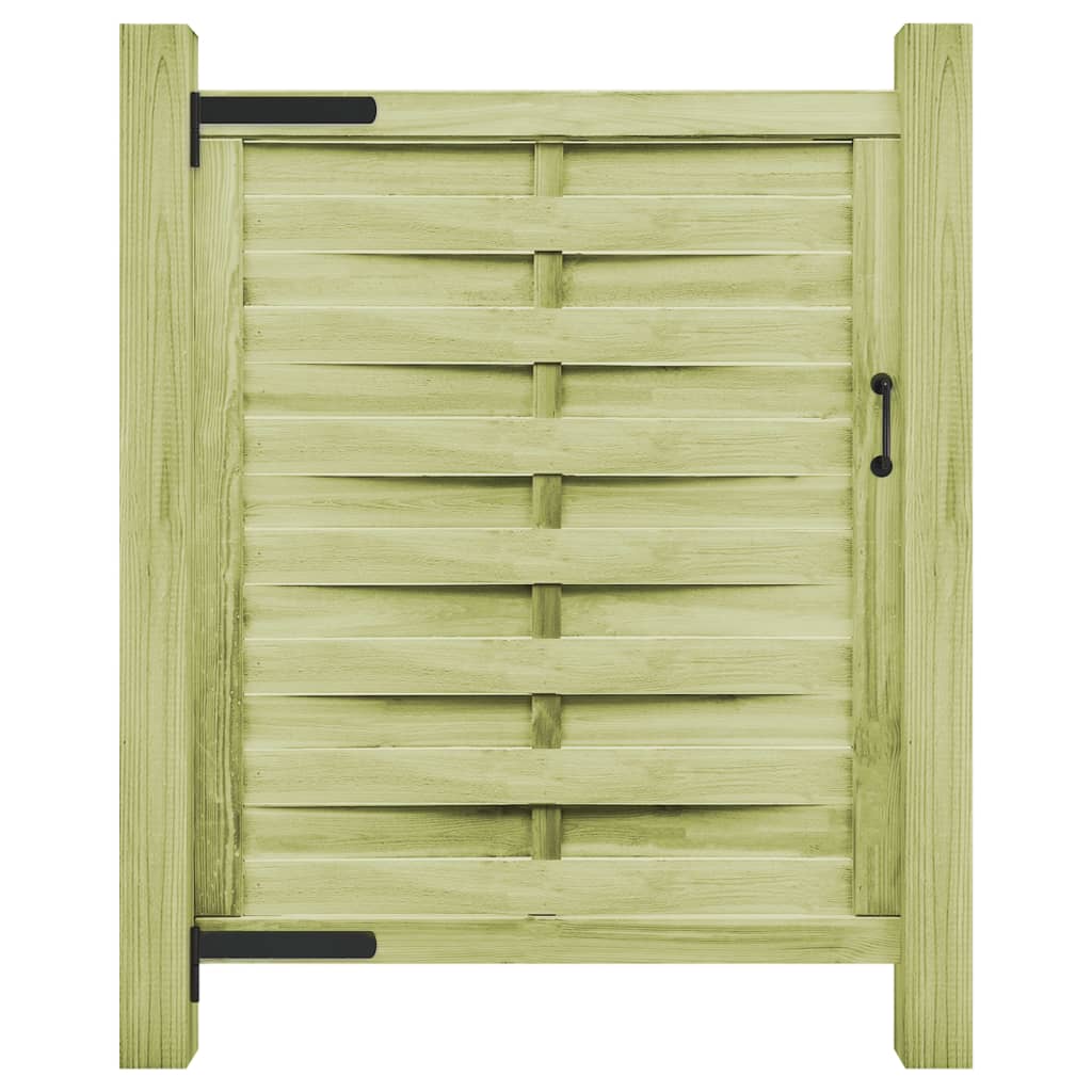 vidaXL Градинска порта, импрегниран бор, 100x125 см, зелена