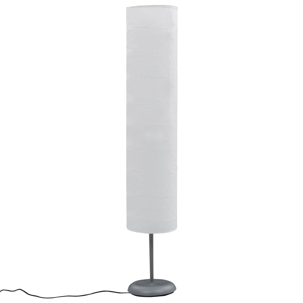 vidaXL Наземна лампа със стойка, 121 см, бяла, E27