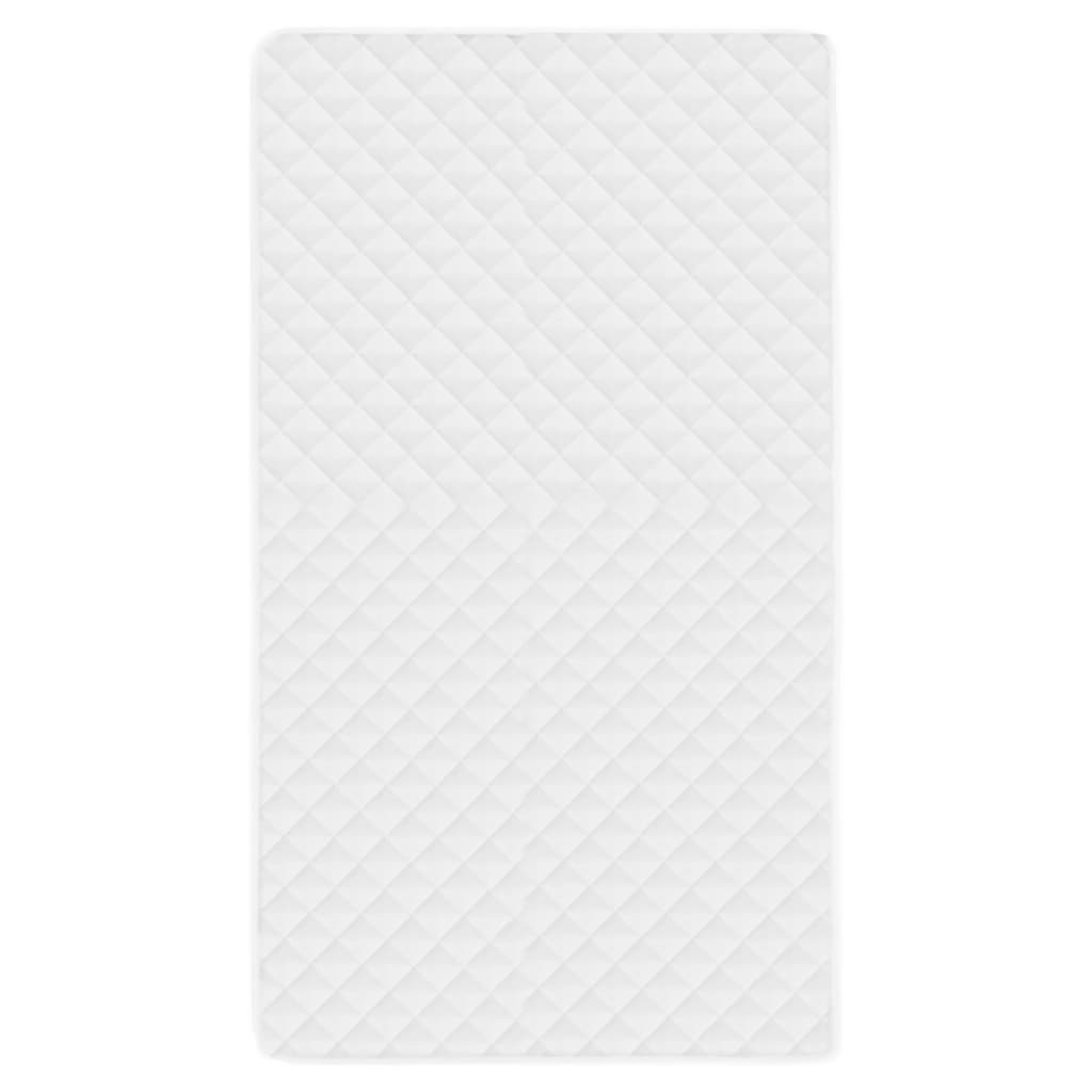 vidaXL Ватиран протектор за матрак, бял, 120x200 см, лек