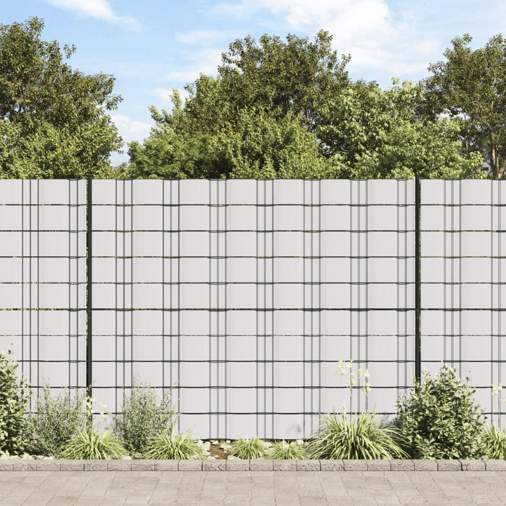 vidaXL Лента за покриване на огради, PVC, 70x0,19 м, бели