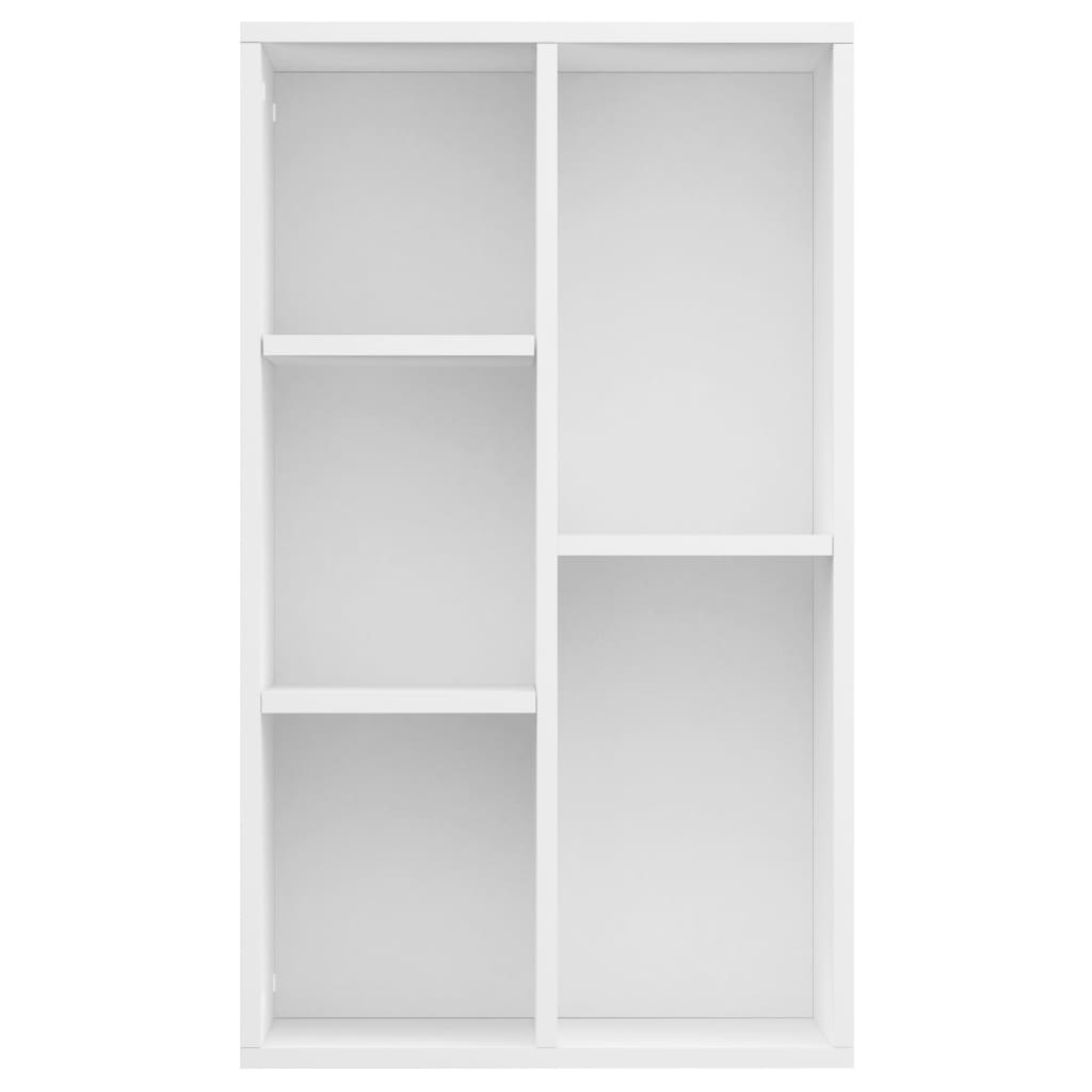vidaXL Библиотека/бюфет, бяла, 50x25x80 см, ПДЧ