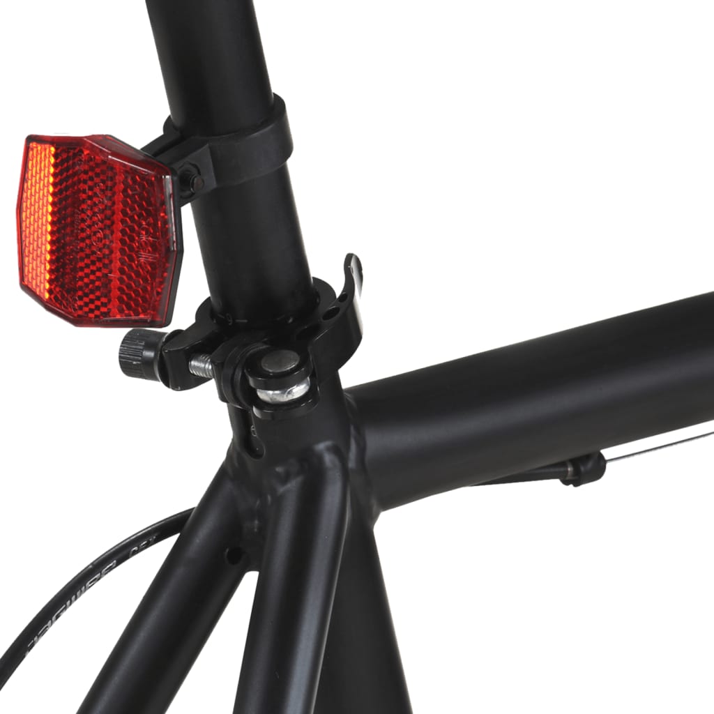 vidaXL Велосипед с фиксирана предавка, черен, 700c, 55 см