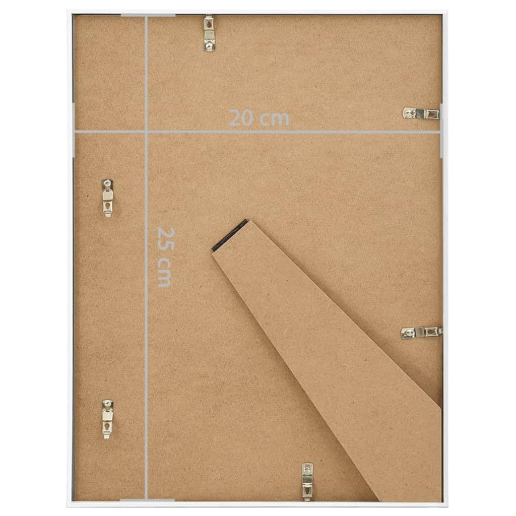 vidaXL Фоторамки за колаж, 3 бр, за маса, бели, 20x25 см, МДФ