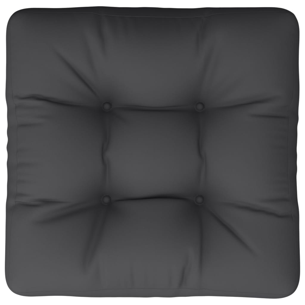 vidaXL Палетна възглавница, черна, 50x50x12 см, текстил