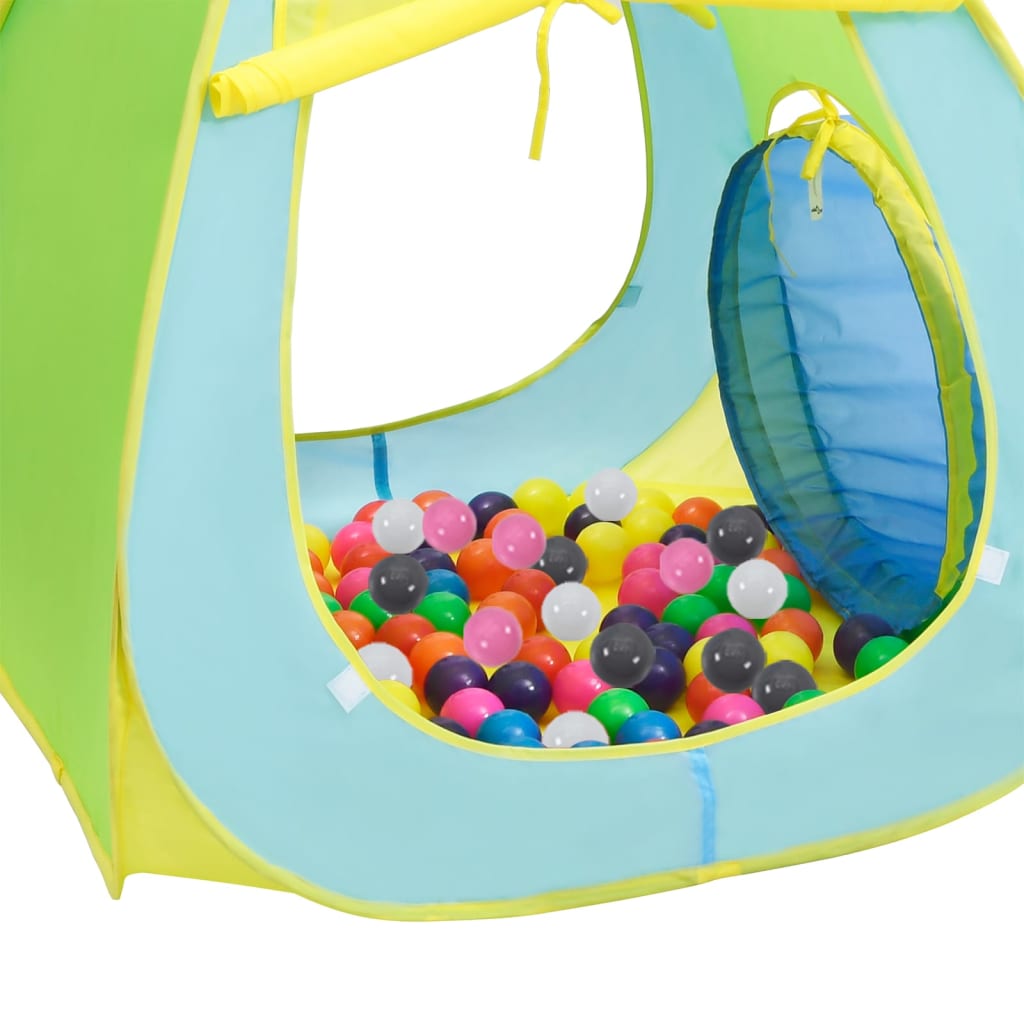 vidaXL Детска палатка за игра с 350 многоцветни топки