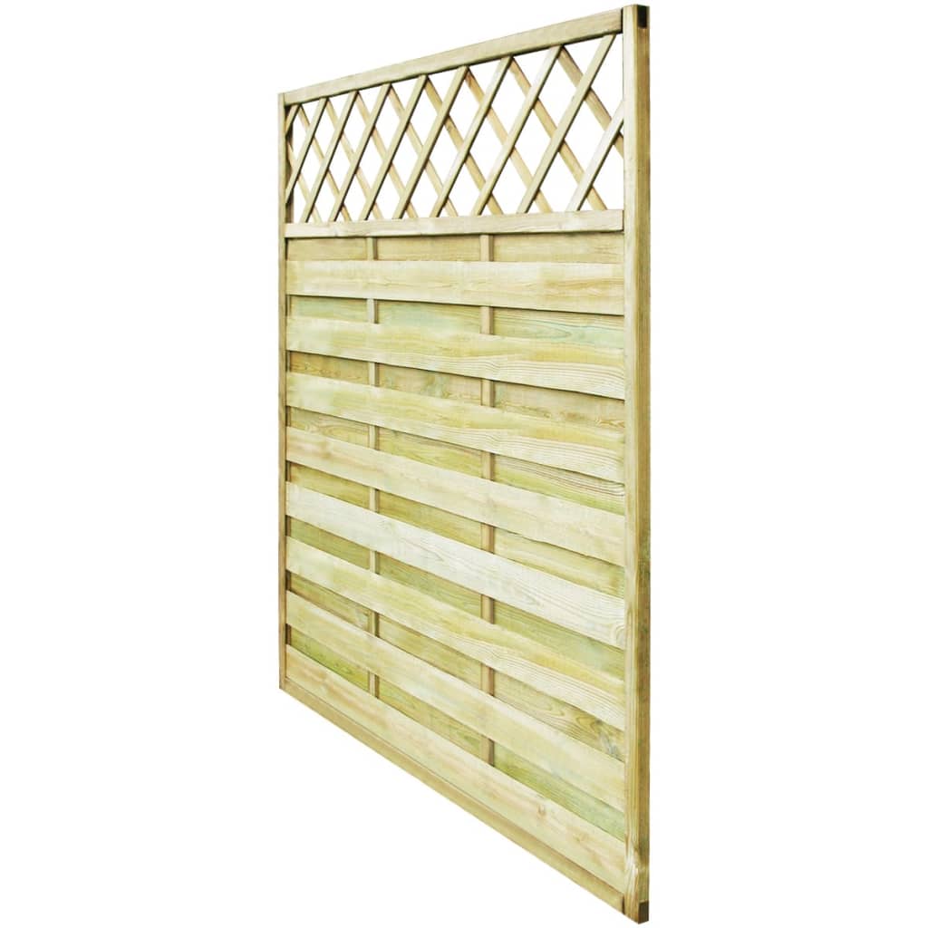 vidaXL Градинско оградно пано с решетка, дърво, 180x180 см