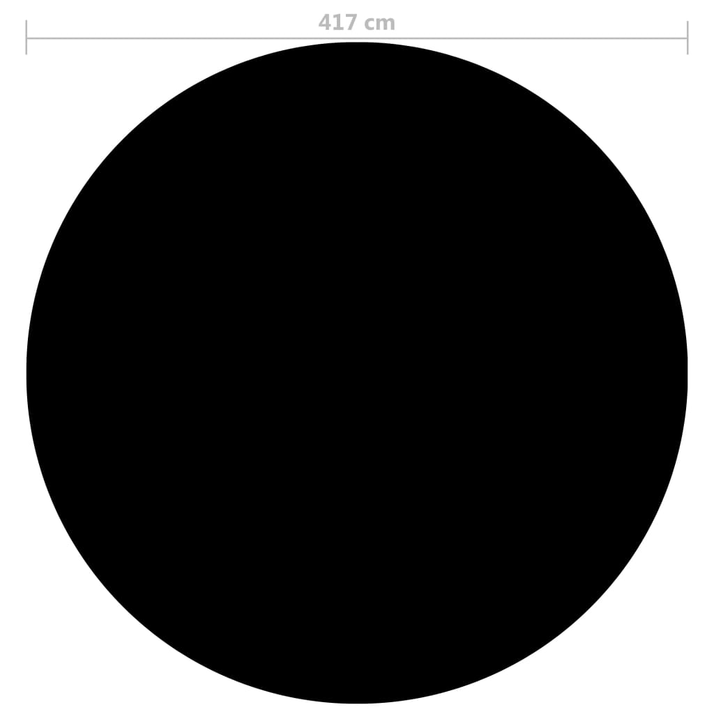 vidaXL Покривало за басейн, черно, 417 см, PE