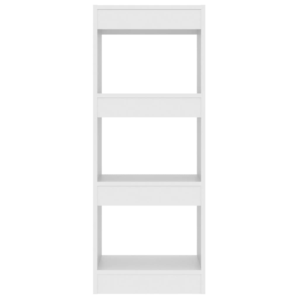vidaXL Библиотека/разделител за стая, бяла, 40x30x103 см, ПДЧ