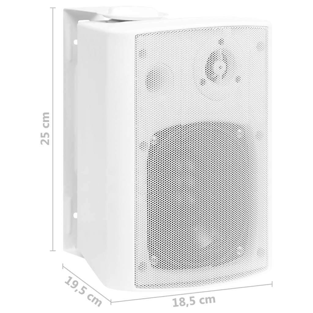 vidaXL Стенни стерео високоговорители 2 бр бели вътрешни/външни 100 W