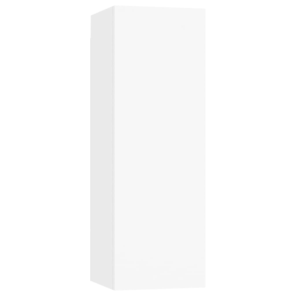 vidaXL Комплект ТВ шкафове от 10 части, бял, ПДЧ