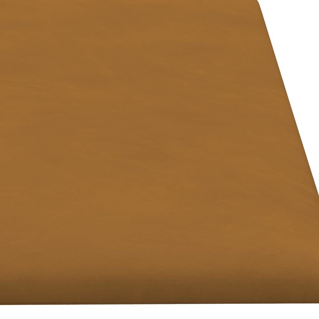 vidaXL Стенни панели, 12 бр, кафяви,60x15 см, плат, 1,08 м²