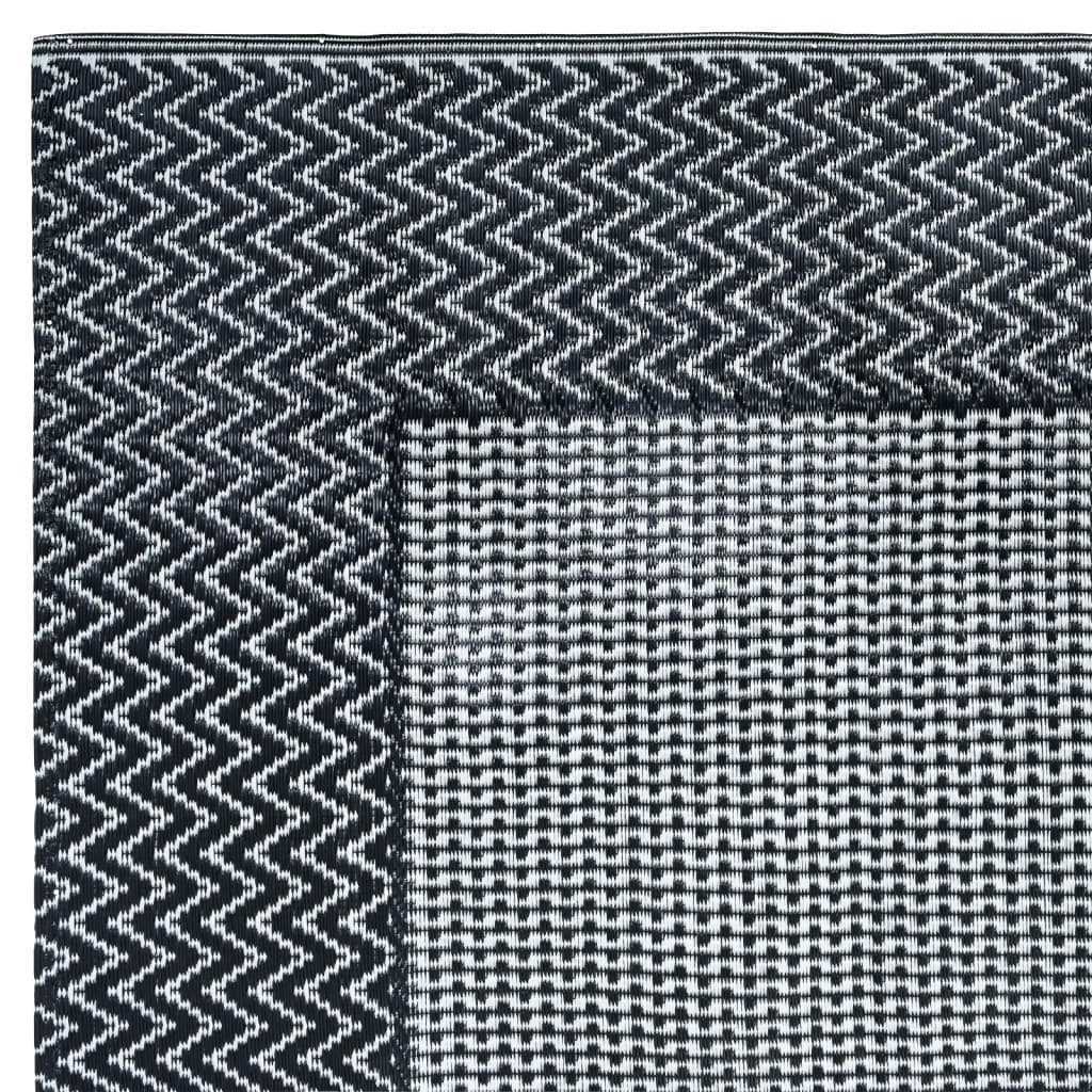 vidaXL Външен килим, сив, 190x290 см, PP