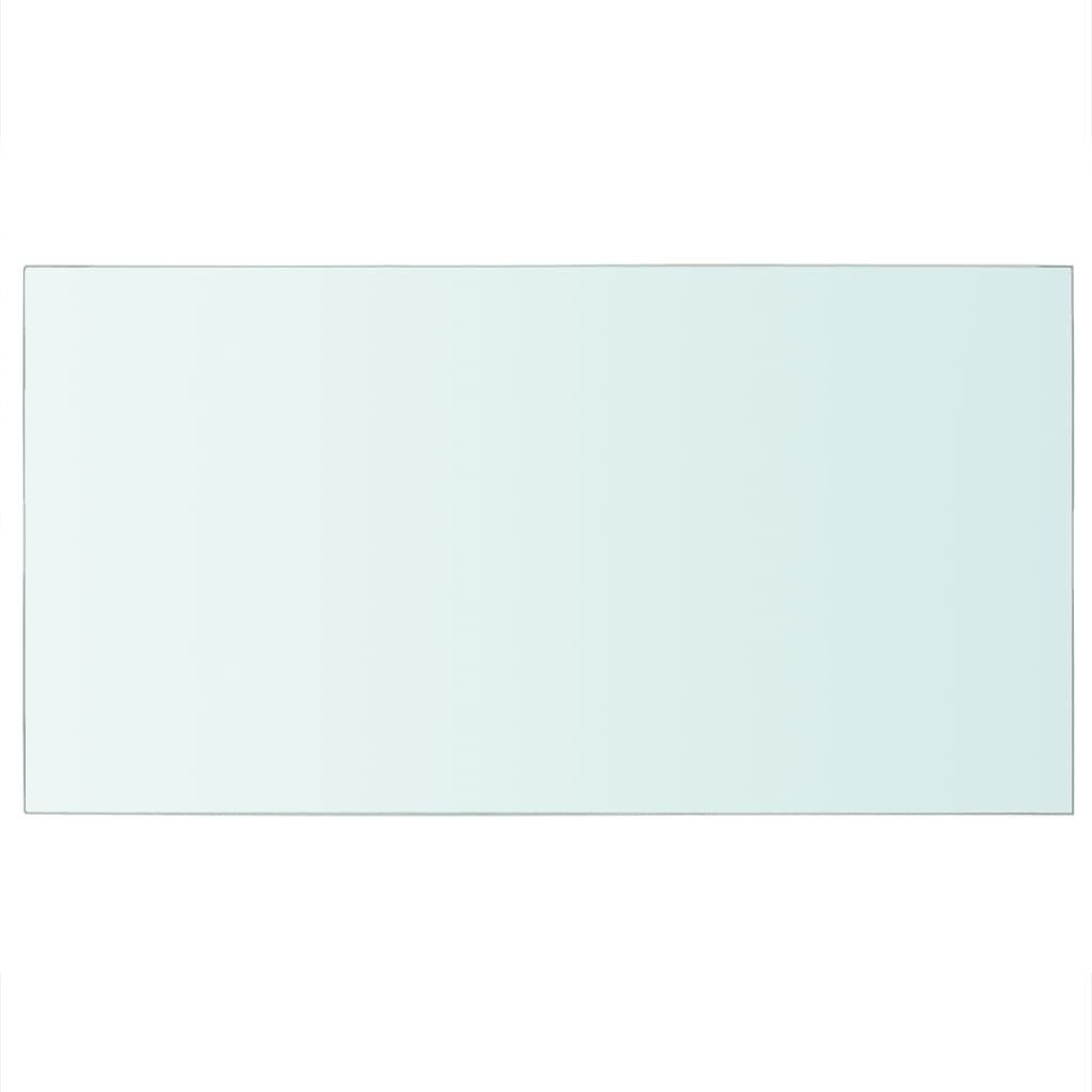 vidaXL Плоча за рафт, прозрачно стъкло, 40 x 25 см