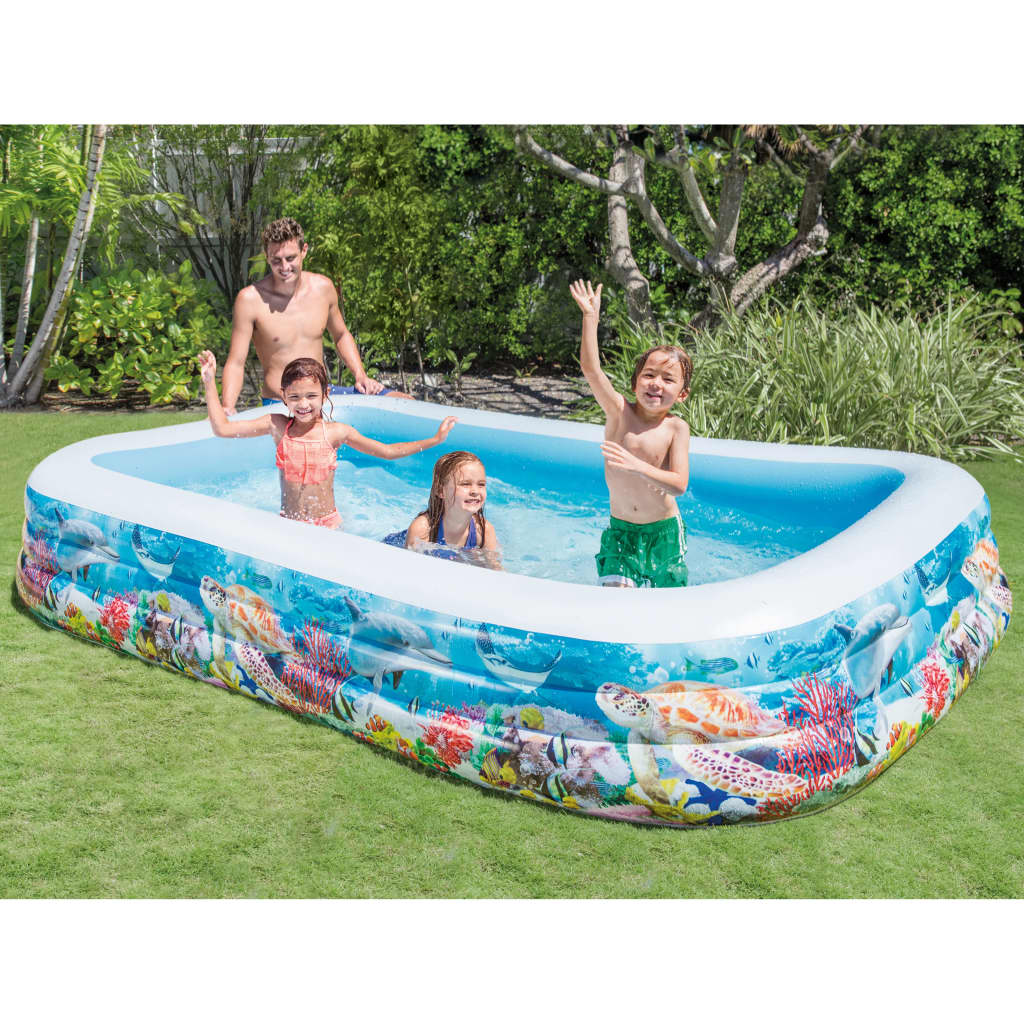 Intex Семеен басейн Swim Center, 305x183x56 см, дизайн морски свят