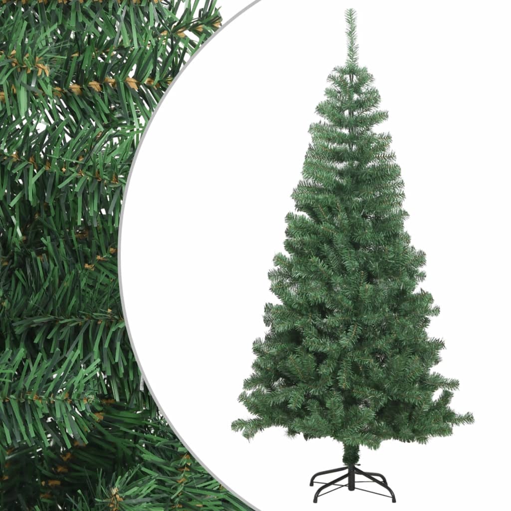 vidaXL Коледно дърво, изкуствено, L, 240 см, зелено