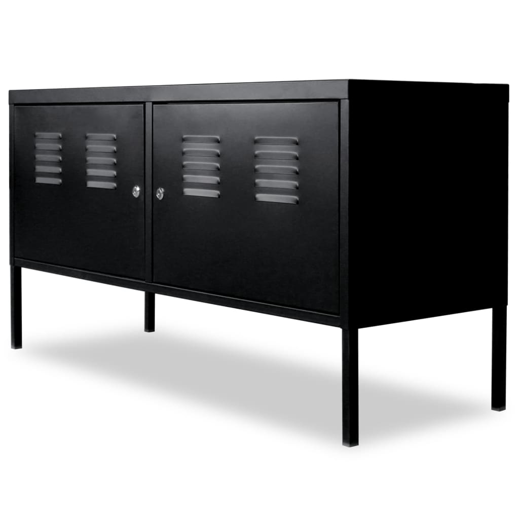 vidaXL ТВ шкаф, 118х40х60 см, черен