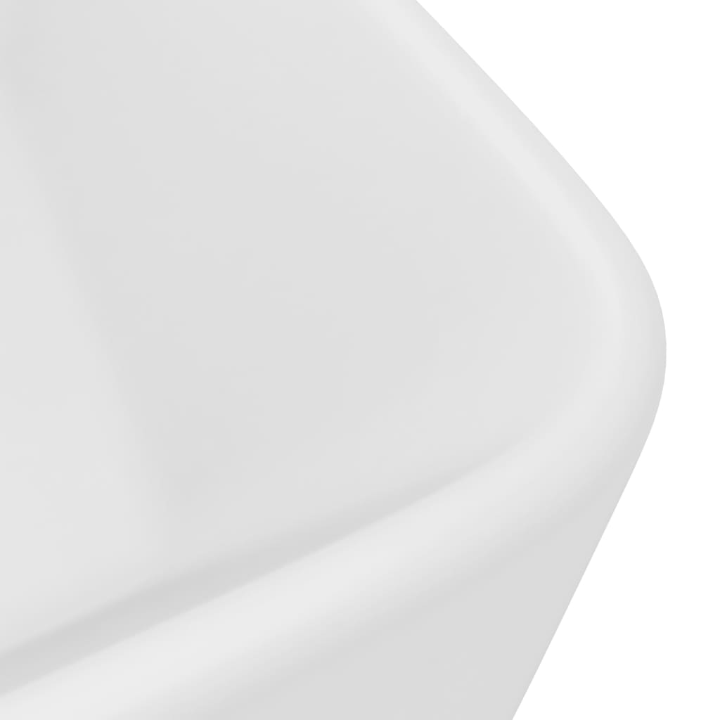 vidaXL Луксозна мивка, матово бяла, 41x30x12 см, керамика