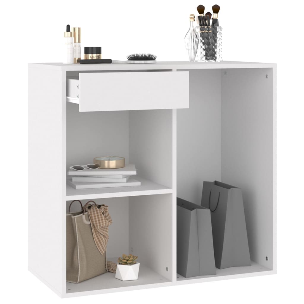 vidaXL Козметичен шкаф, бял, 80x40x75 см, инженерно дърво