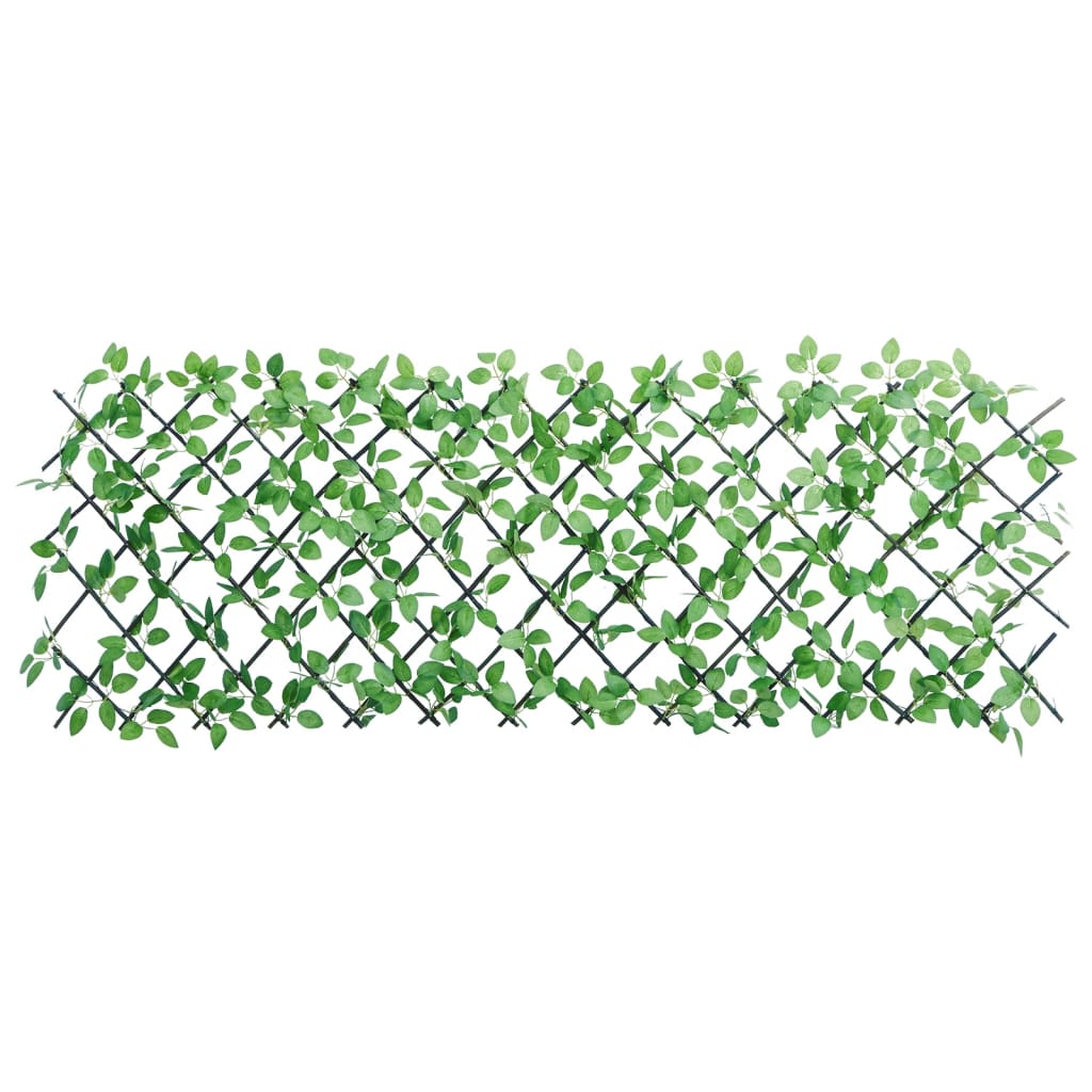 vidaXL Решетка от изкуствен бръшлян разширяема 5 бр зелена 180x65 см