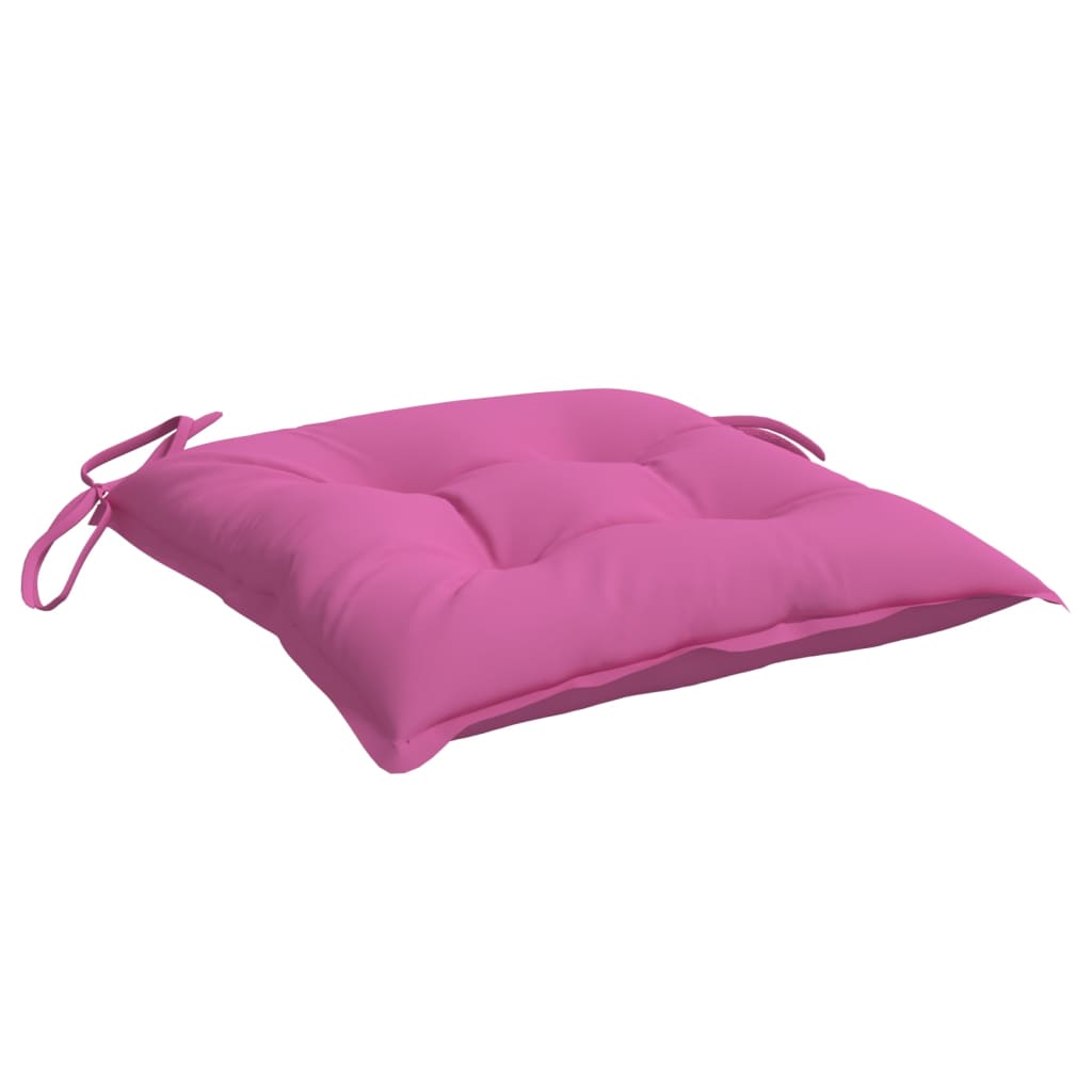 vidaXL Възглавници за столове, 4 бр, розови, 40x40x7 см, плат