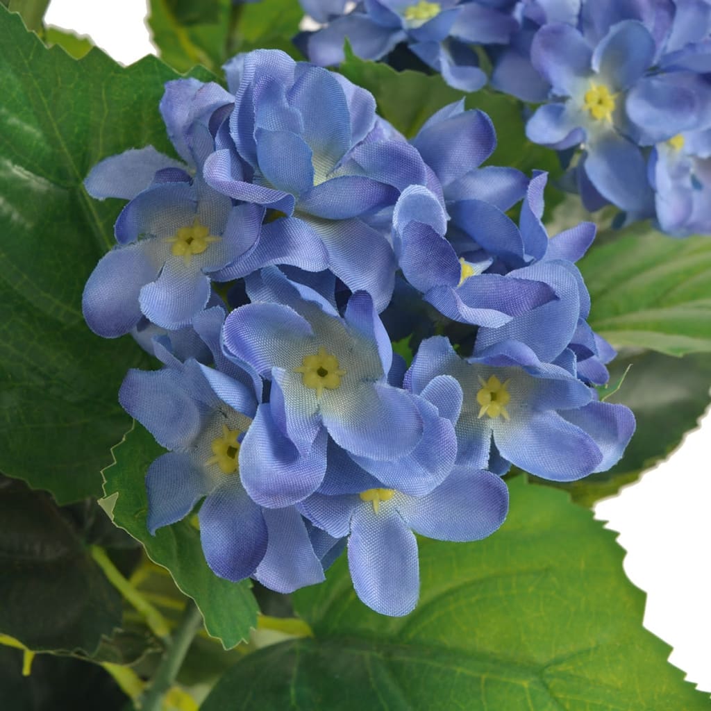 vidaXL Изкуствено растение хортензия със саксия, 60 см, синя